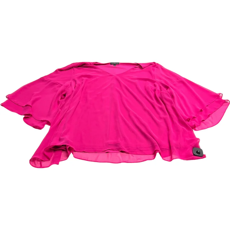 Blouse 3/4 Sleeve By Lane Bryant In Hot Pink, Size: 3x