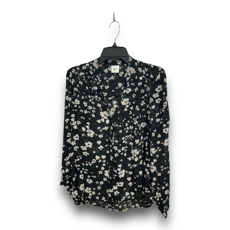 Blouse Long Sleeve By Cabi In Floral Print, Size: S