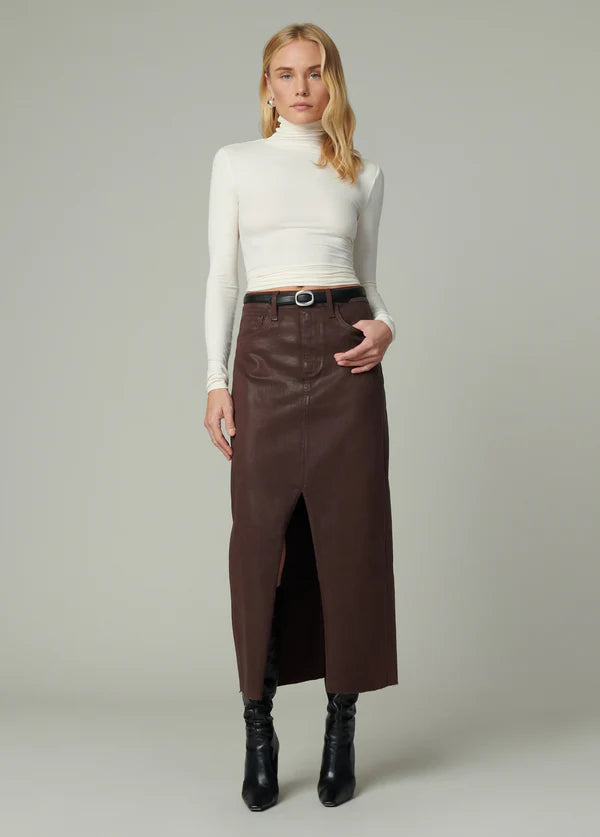 THE EVA COATED MAXI SKIRT