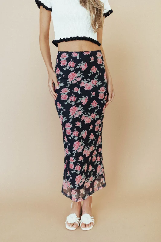 Rosebud Mesh Skirt