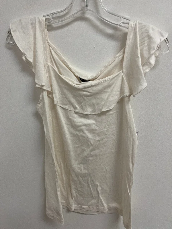 Top Sleeveless By Ann Taylor In Cream, Size: M