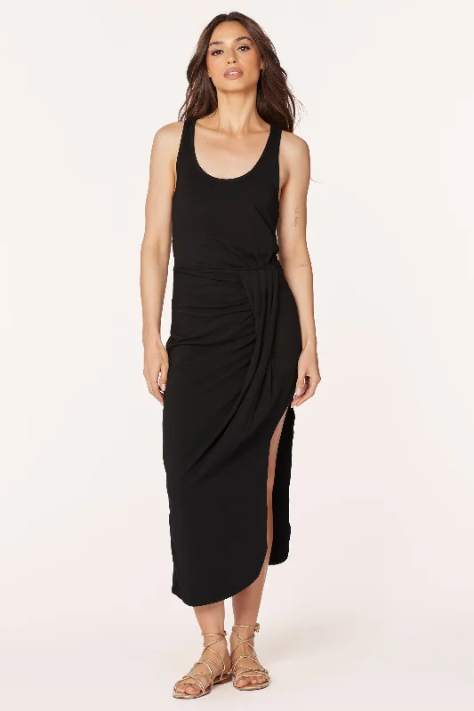 TANK DRESS WITH ASYMMETRICAL SKIRT