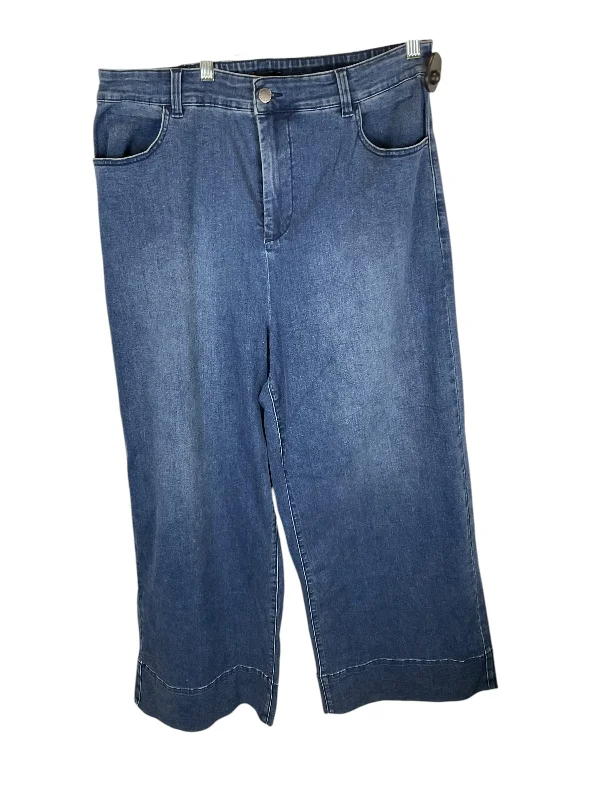 Jeans Boot Cut By Cmb In Blue Denim, Size: 16