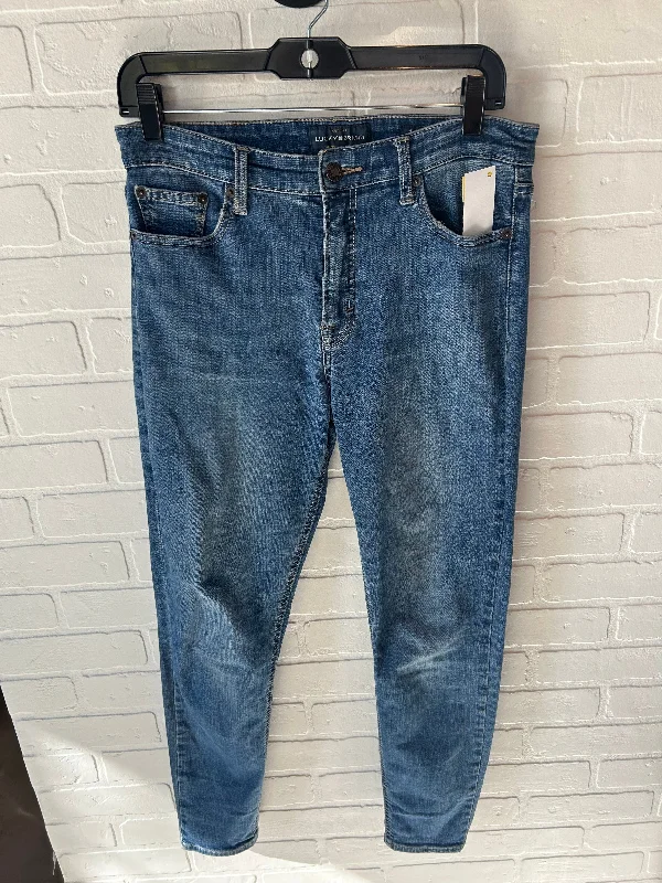 Jeans Skinny By Lucky Brand In Blue Denim, Size: 8