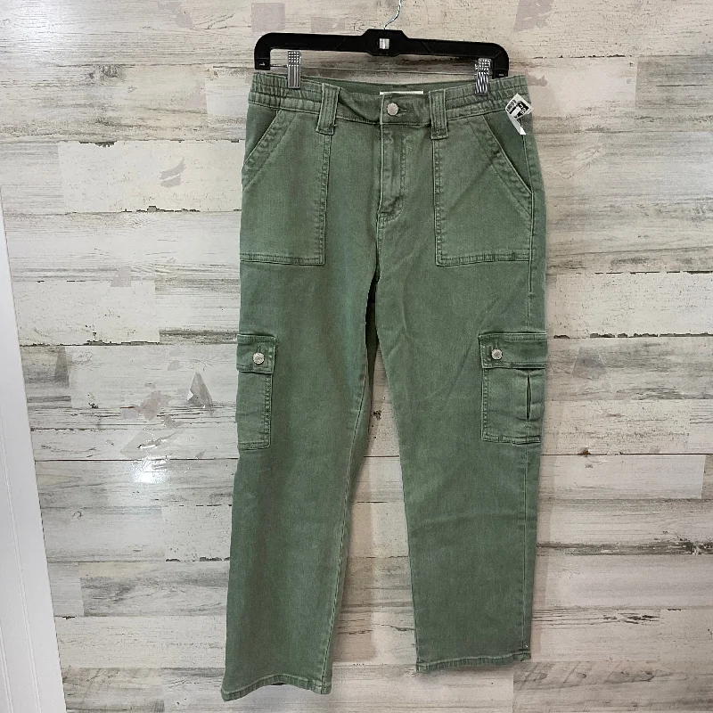 Jeans Straight By Vervet In Green Denim, Size: 8