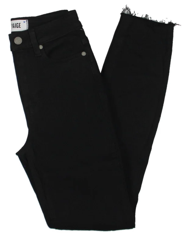 Margot Womens High Rise Destroyed Ankle Jeans