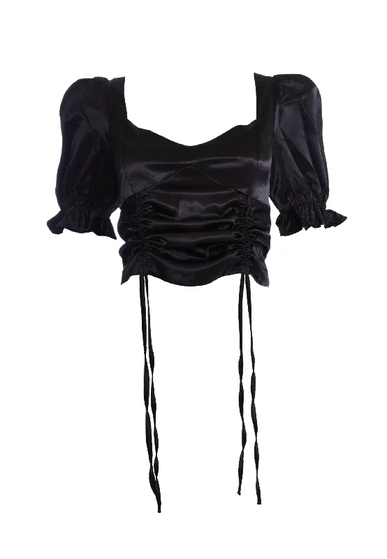 LADIES TOP AN3892-BLACK