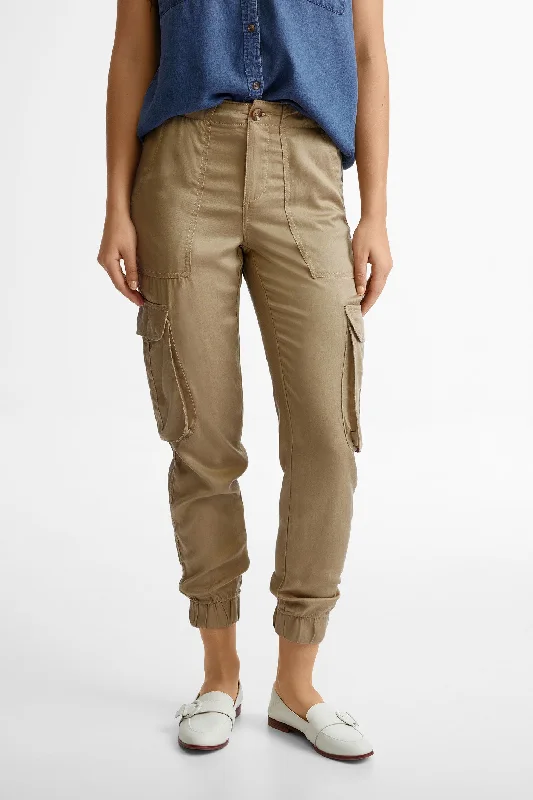 Pantalon jogger cargo en Lyocell - Femme