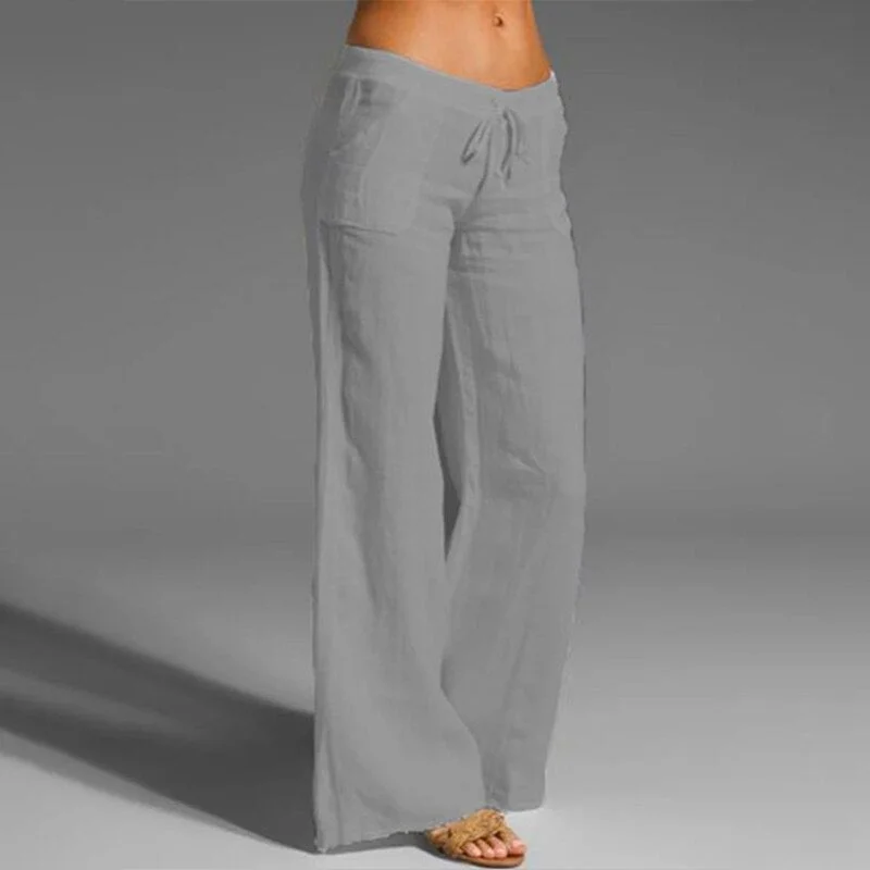 Amy Fashion - High Waist Casual Loose Wide Leg Pants