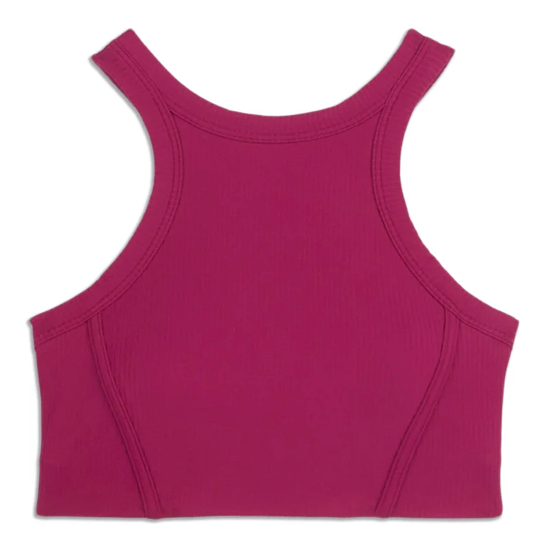 Ribbed High-Neck Yoga Bra - Resale