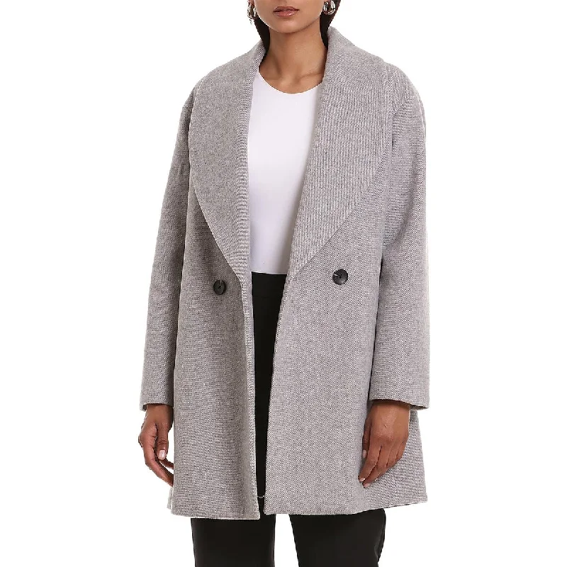 Bagatelle Womens Double-Breasted Midi Overcoat