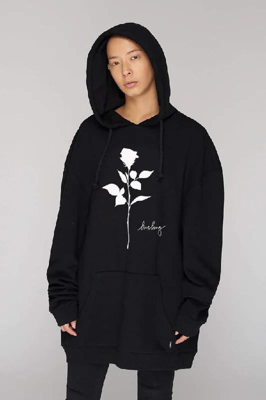 Rose Over Hooded Sweatshirt - Unisex