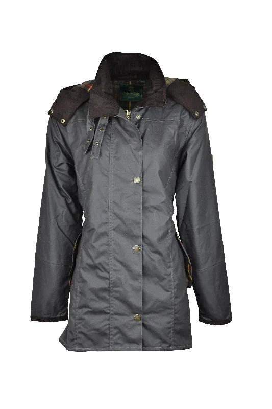 W02 - Women's Olivia Waxed Jacket - GREY