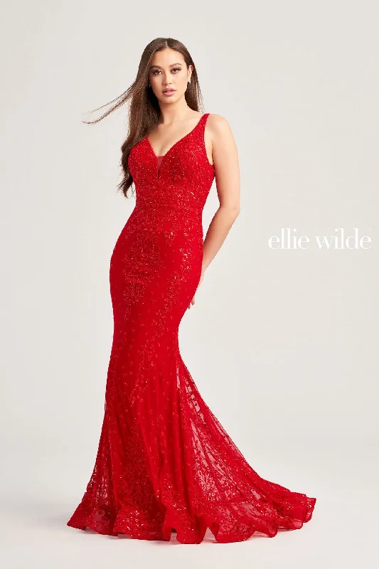 Ellie Wilde EW35072 Long Fitted Evening Prom Gown