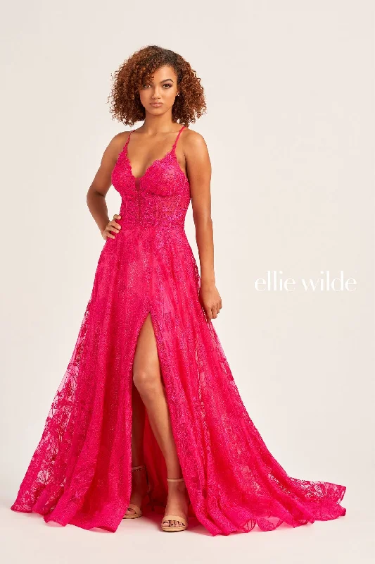 Ellie Wilde EW35103 Long Formal Glitter Evening Prom Dress