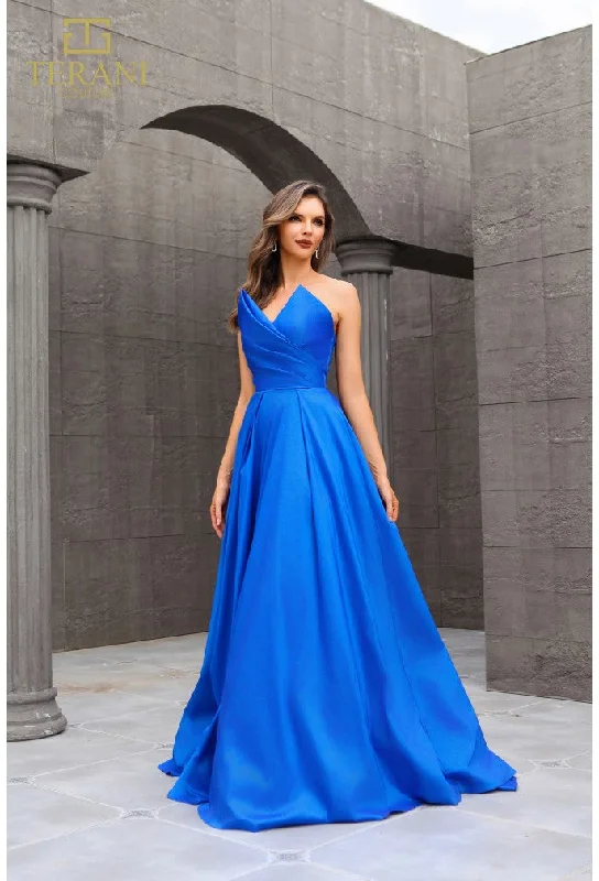 Terani Couture 251P4060 Long A Line Evening Formal Prom Dress