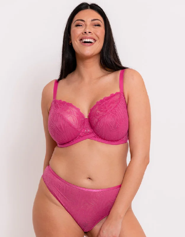 Curvy Kate Lace Daze Balcony Bra Lipstick Pink