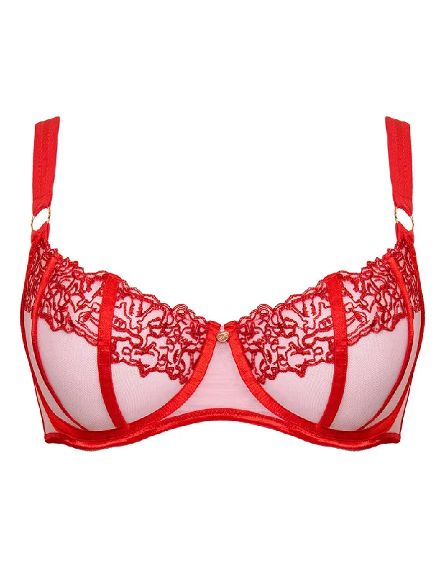 Scantilly Tantric Balcony Bra Pink/Red